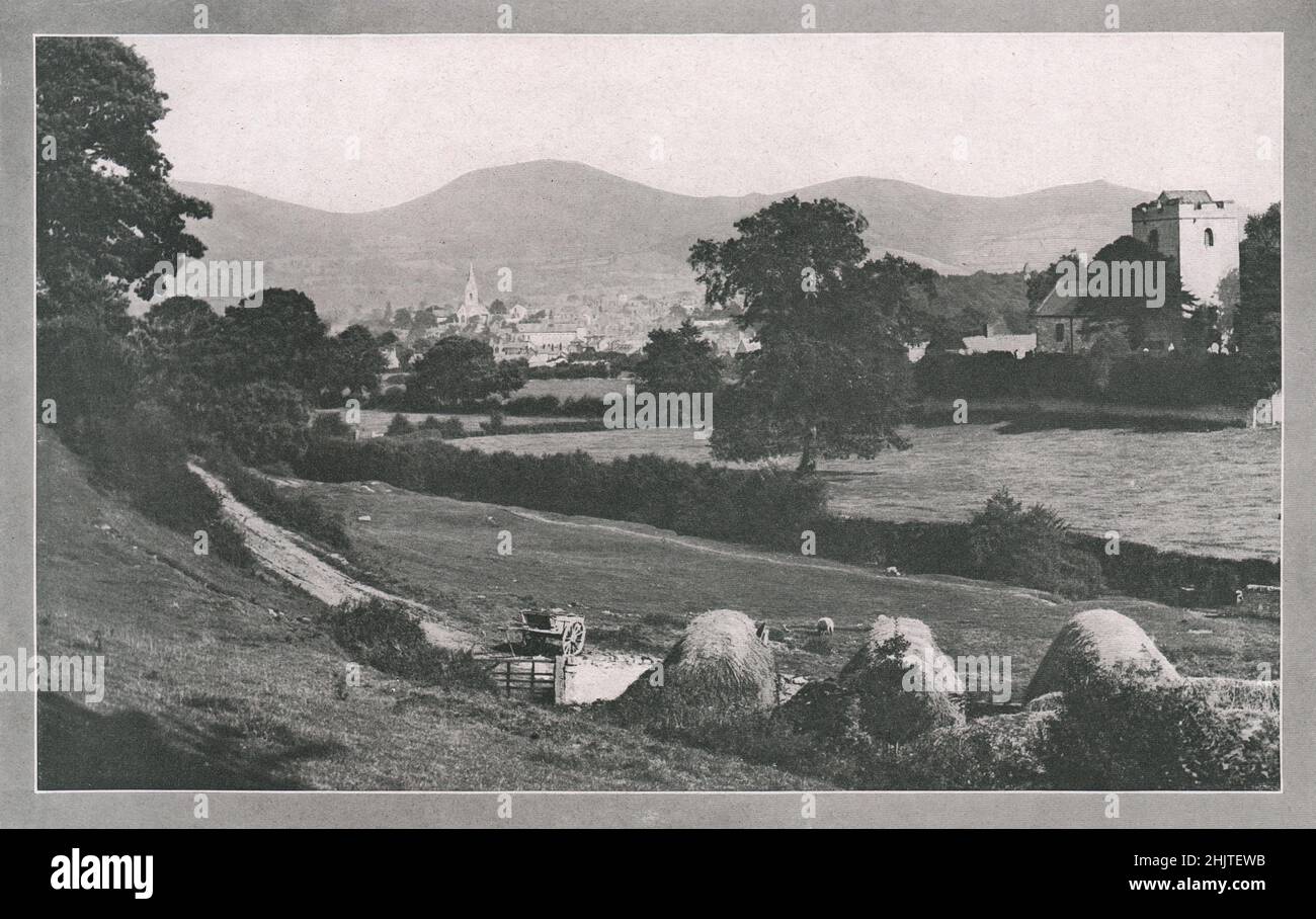 Ruthin from Llanfwrog. Denbighshire (1913 Stock Photo Alamy