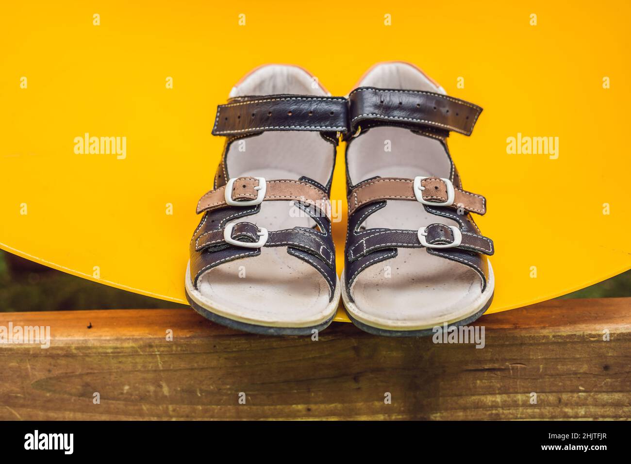 children's orthopedic shoes. Thomas Heel, arch support Stock Photo Alamy