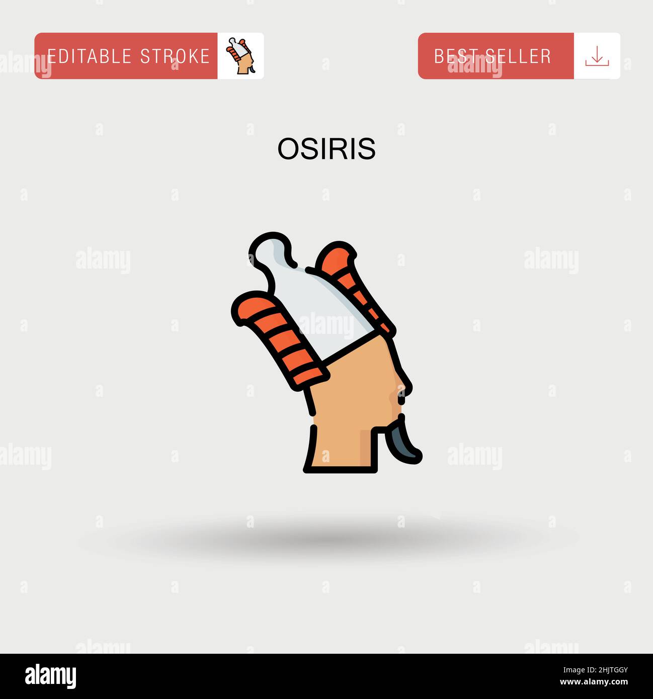 Osiris Simple vector icon. Stock Vector
