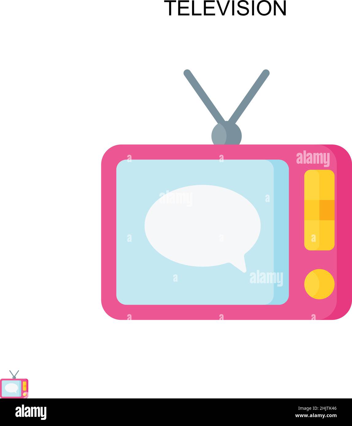 Television Simple vector icon. Illustration symbol design template for web mobile UI element. Stock Vector