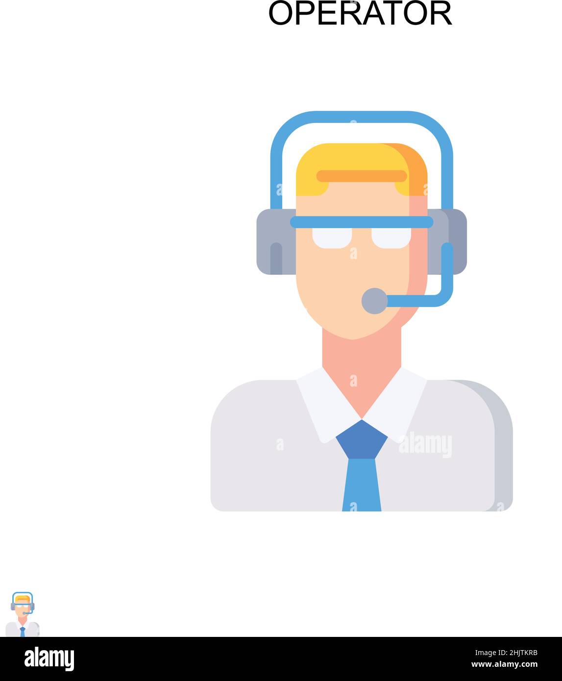 Operator Simple vector icon. Illustration symbol design template for ...