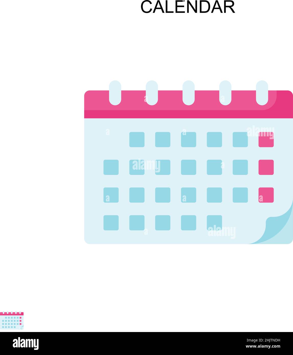 Calendar Simple vector icon. Illustration symbol design template for ...