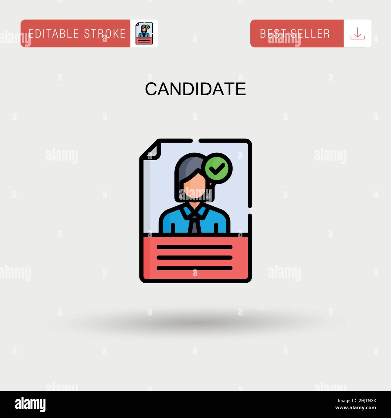 Candidate Simple vector icon. Stock Vector