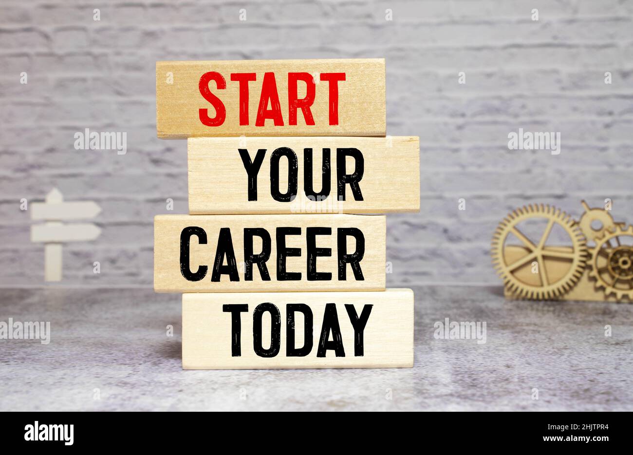 Text Your success starts here on notebook page Stock Photo - Alamy