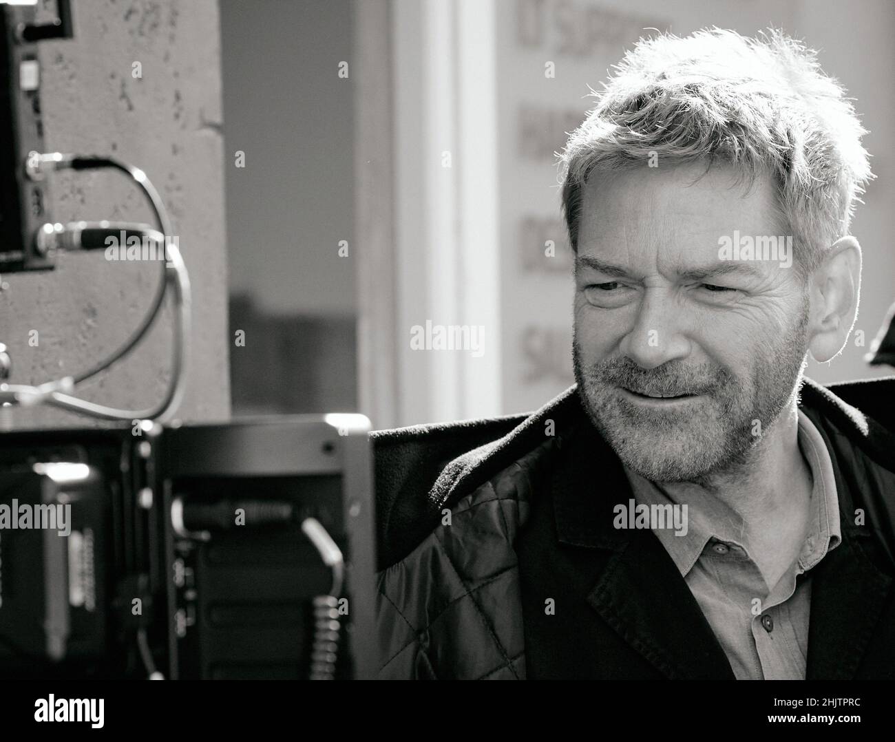 BELFAST, director Branagh, on set, 2021. ph Rob Youngson