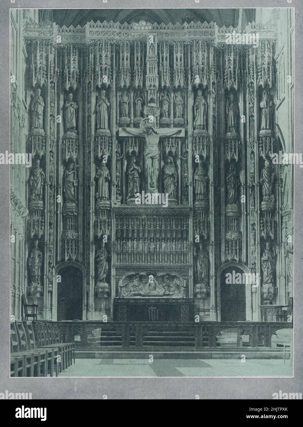 Screen in Abbey, St. Albans. Hertfordshire (1913) Stock Photo