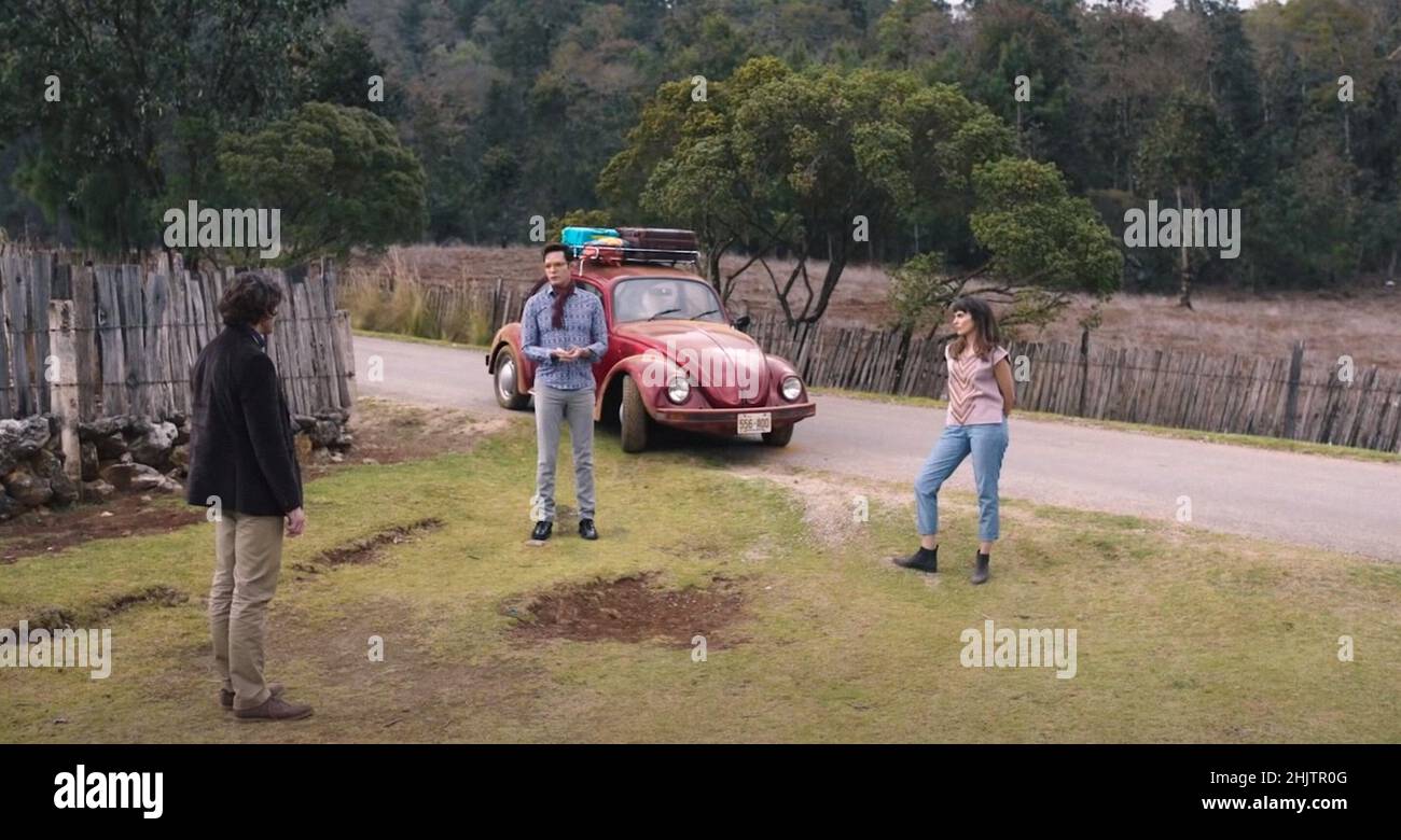 BOOK OF LOVE, from left Sam Claflin, Horacio Villalobos, Veronica Echegui, 2022, © Amazon Prime