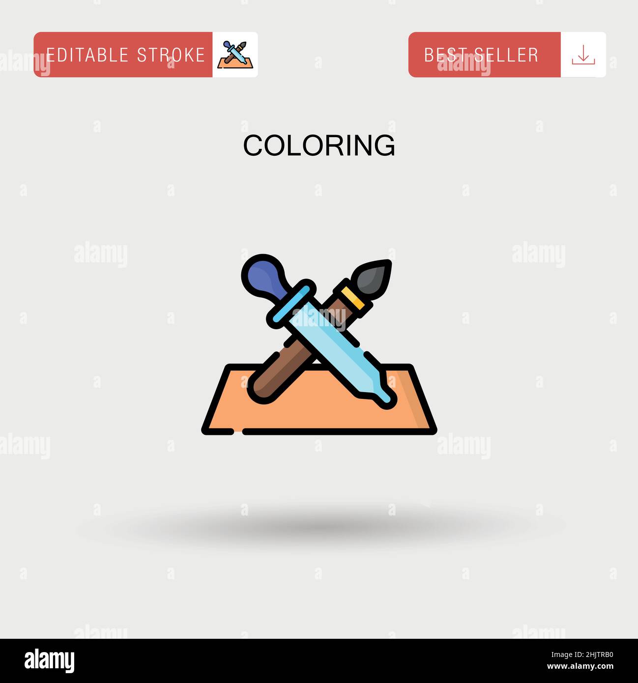 Coloring Simple vector icon Stock Vector Image & Art - Alamy