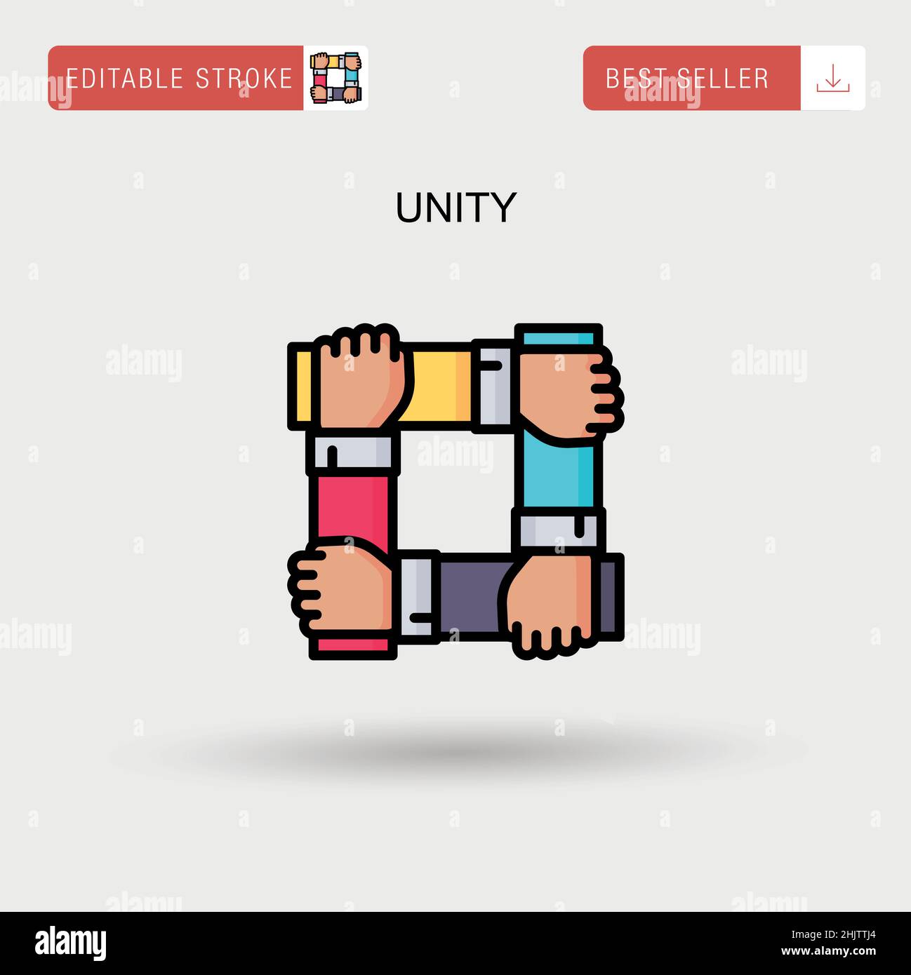 Unity Simple vector icon Stock Vector Image & Art - Alamy