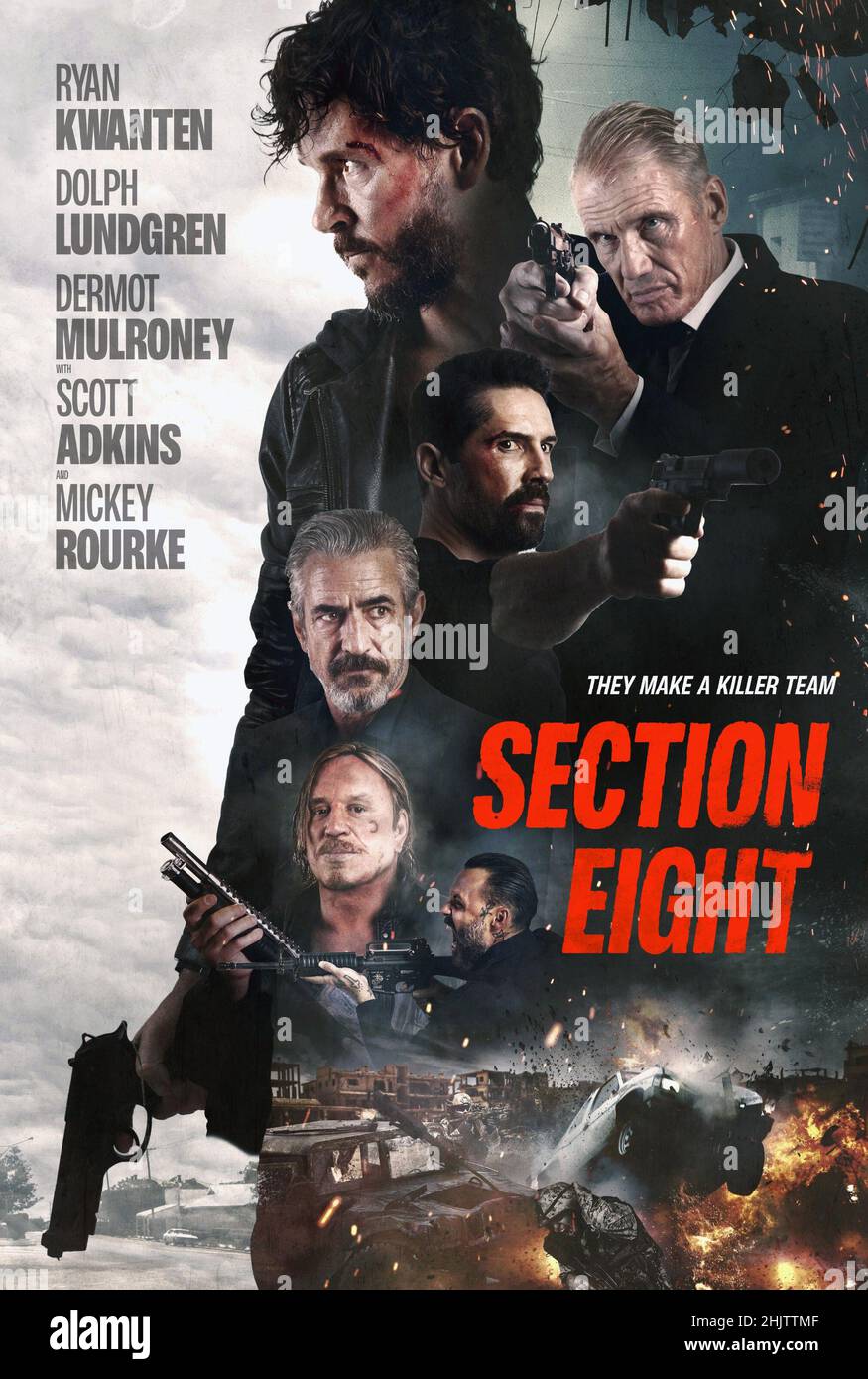SECTION EIGHT, poster, from top Ryan Kwanten, Dolph Lundgren, Scott