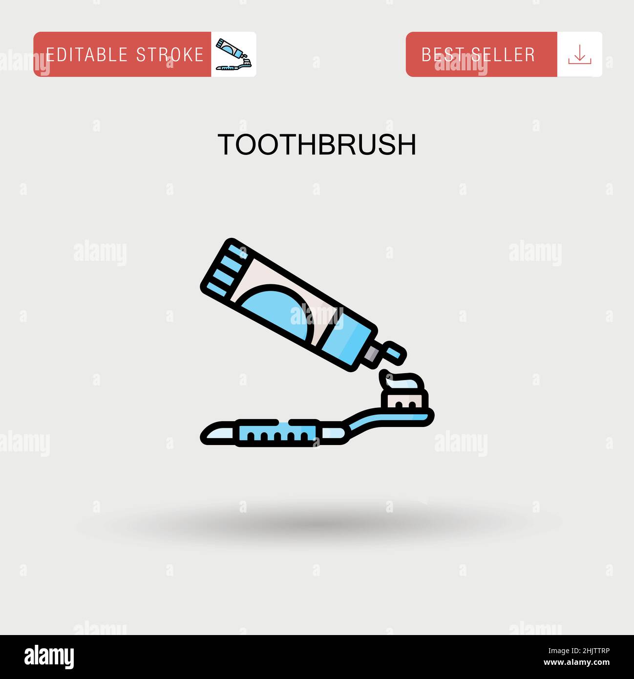 Toothbrush Simple vector icon Stock Vector Image & Art - Alamy