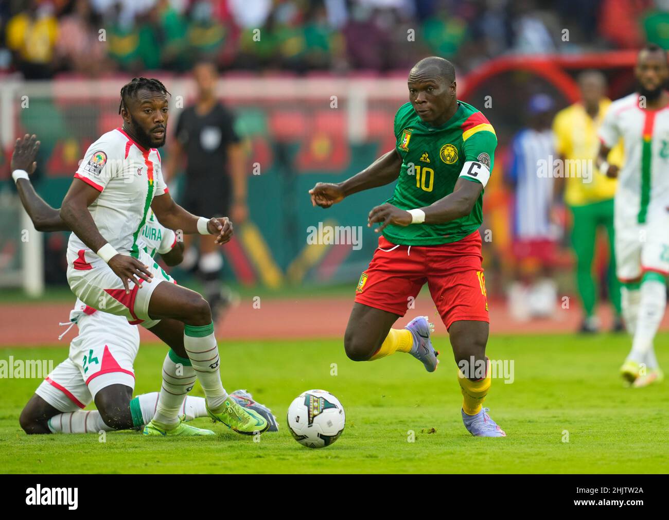 Yaoundé, Cameroon, January, 9, 2022: Vincent Aboubakar of Cameroon during Cameroon v Burkina Faso- Africa Cup of Nations at Paul Biya Stadium. Kim Price/CSM. Stock Photo