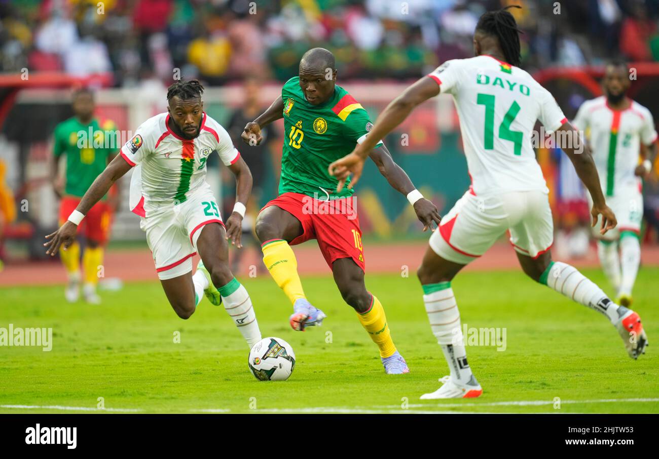 Yaoundé, Cameroon, January, 9, 2022: Vincent Aboubakar of Cameroon during Cameroon v Burkina Faso - Africa Cup of Nations at Paul Biya Stadium. Kim Price/CSM. Stock Photo