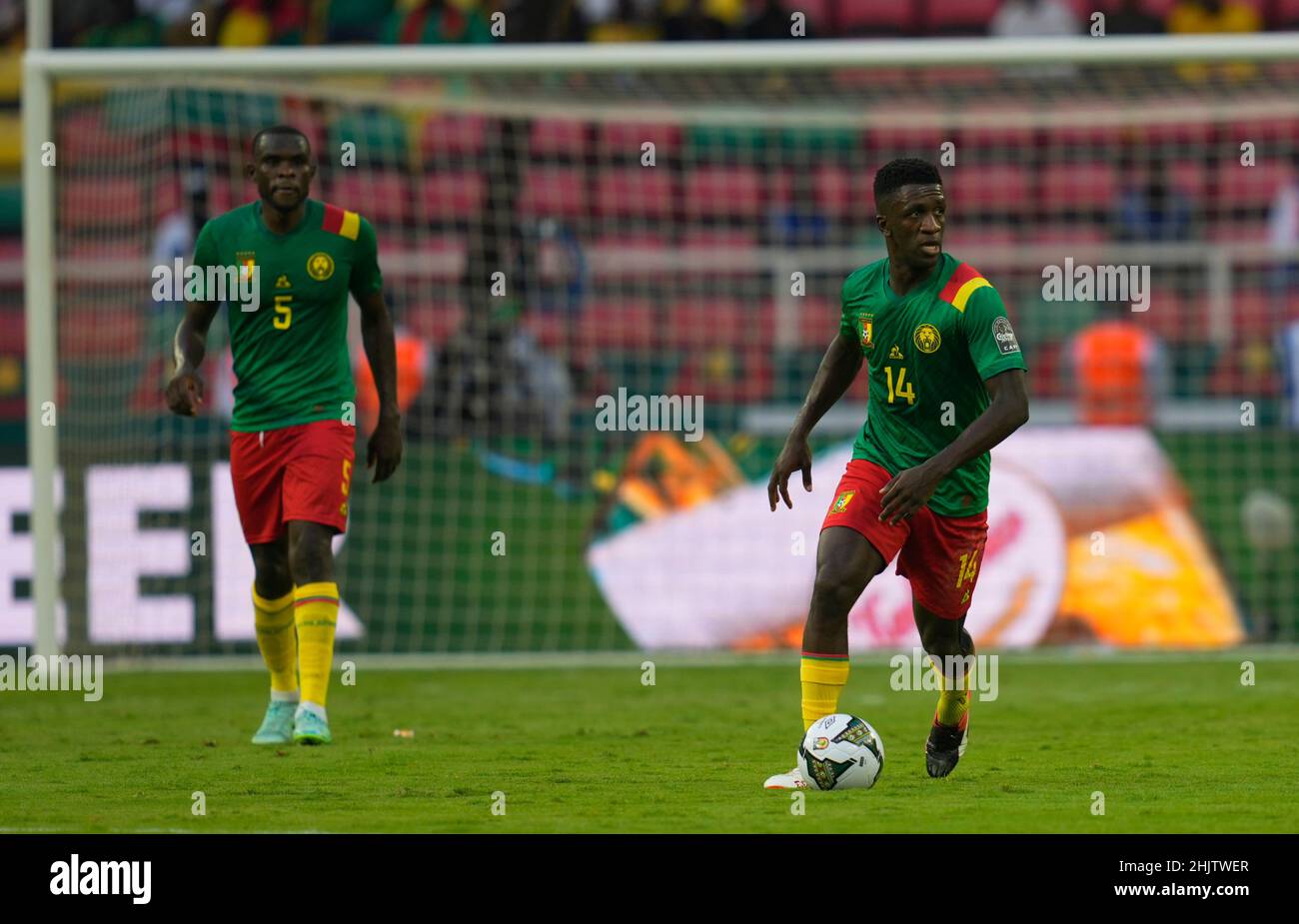 Yaoundé, Cameroon, January, 9, 2022: Samuel Gouet of Cameroon during Cameroon v Burkina Faso- Africa Cup of Nations at Paul Biya Stadium. Kim Price/CSM. Stock Photo