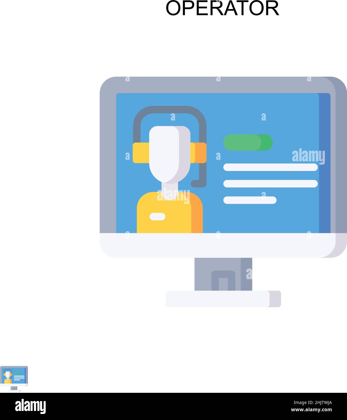 Operator Simple vector icon. Illustration symbol design template for ...