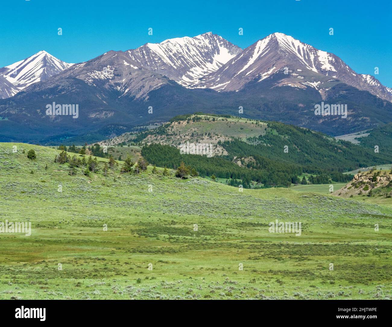 crazy mountains and foothills near big timber, montana Stock Photo - Alamy