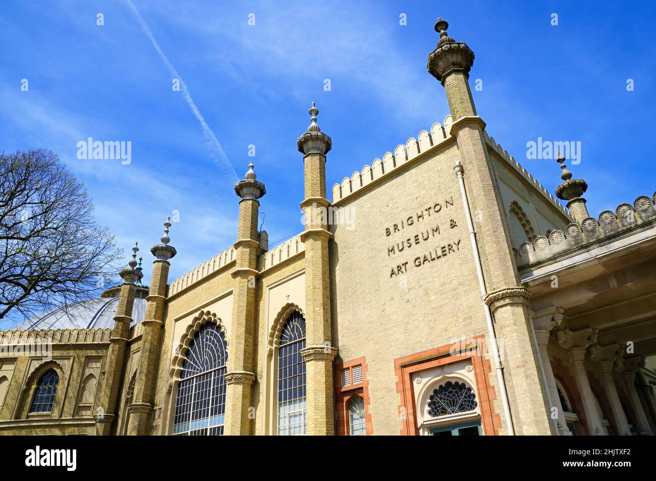 Brighton Museum and Art Gallery in the Royal Pavilion Gardens, Brighton, East Sussex, England, UK Stock Photo