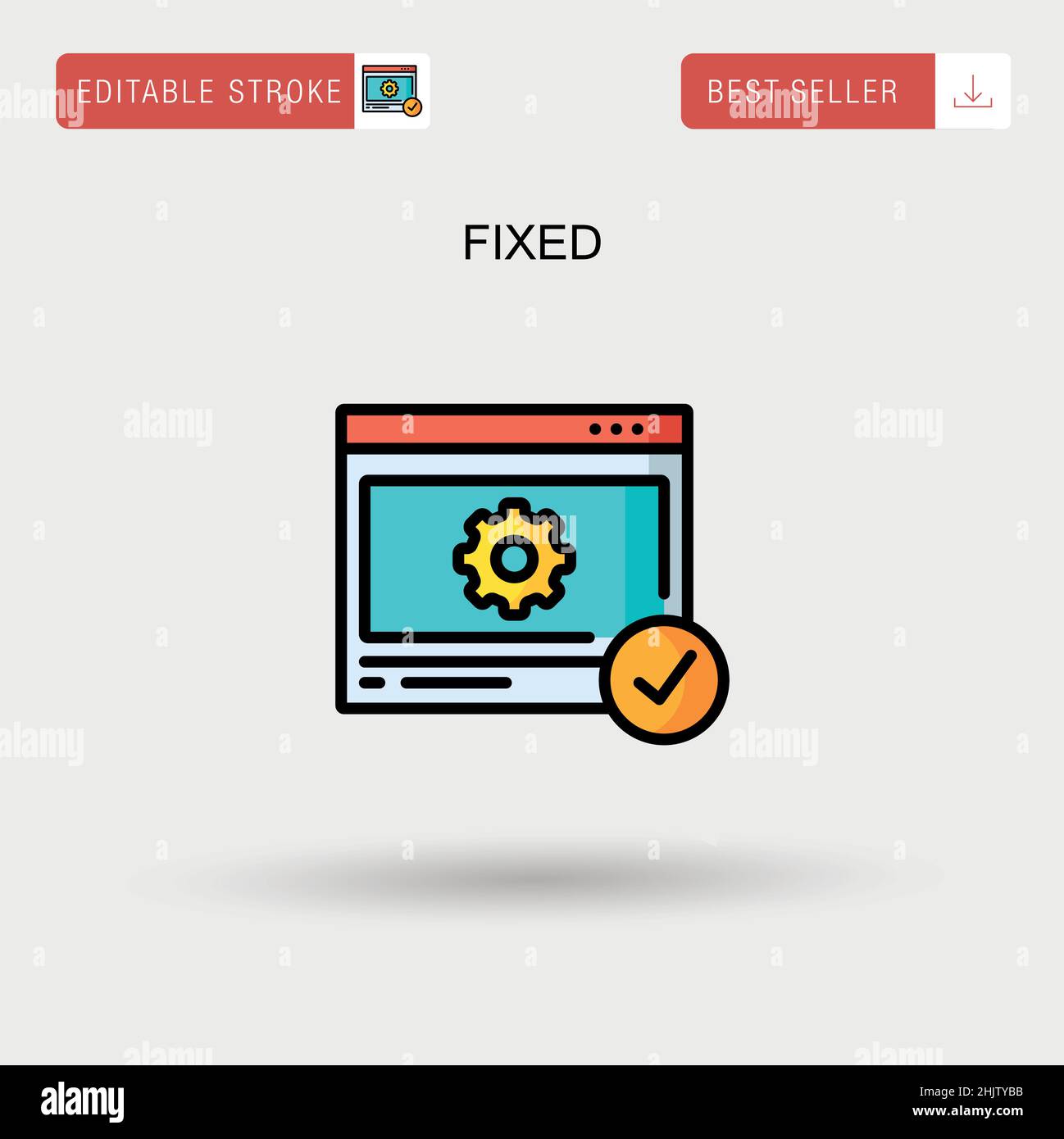 Fixed Simple vector icon Stock Vector Image & Art - Alamy