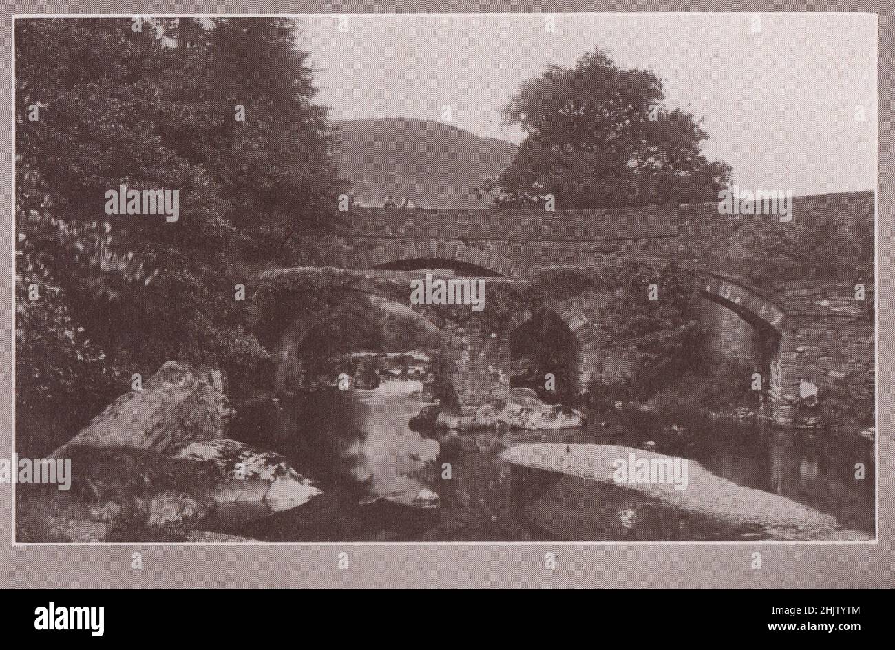 Old Coach Bridge, Dinas Mawddwy. Merionethshire (1913 Stock Photo - Alamy