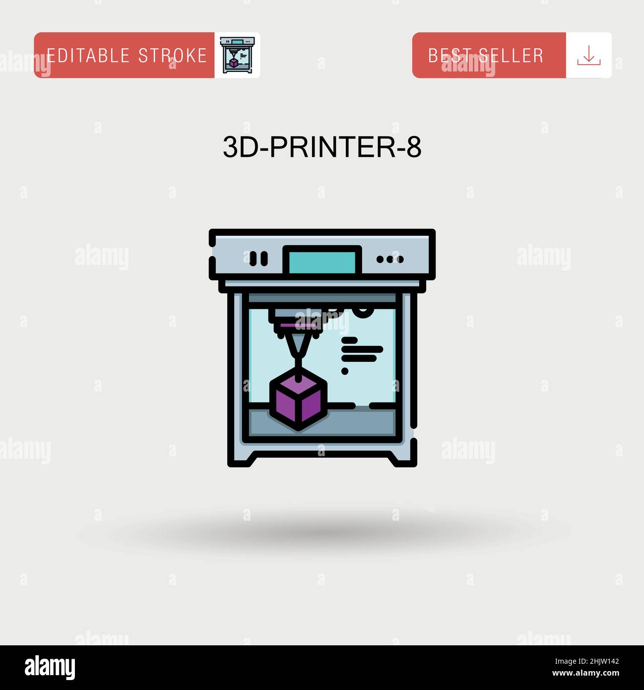 3d-printer-8 Simple vector icon Stock Vector Image & Art - Alamy