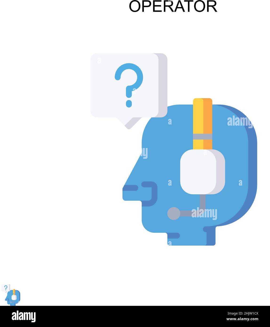 Operator Simple vector icon. Illustration symbol design template for ...