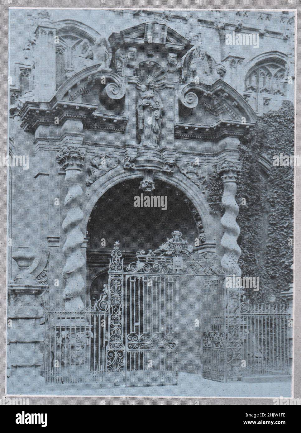 Italian Pillars, St. Mary's Church, Oxford. Oxfordshire (1913) Stock Photo