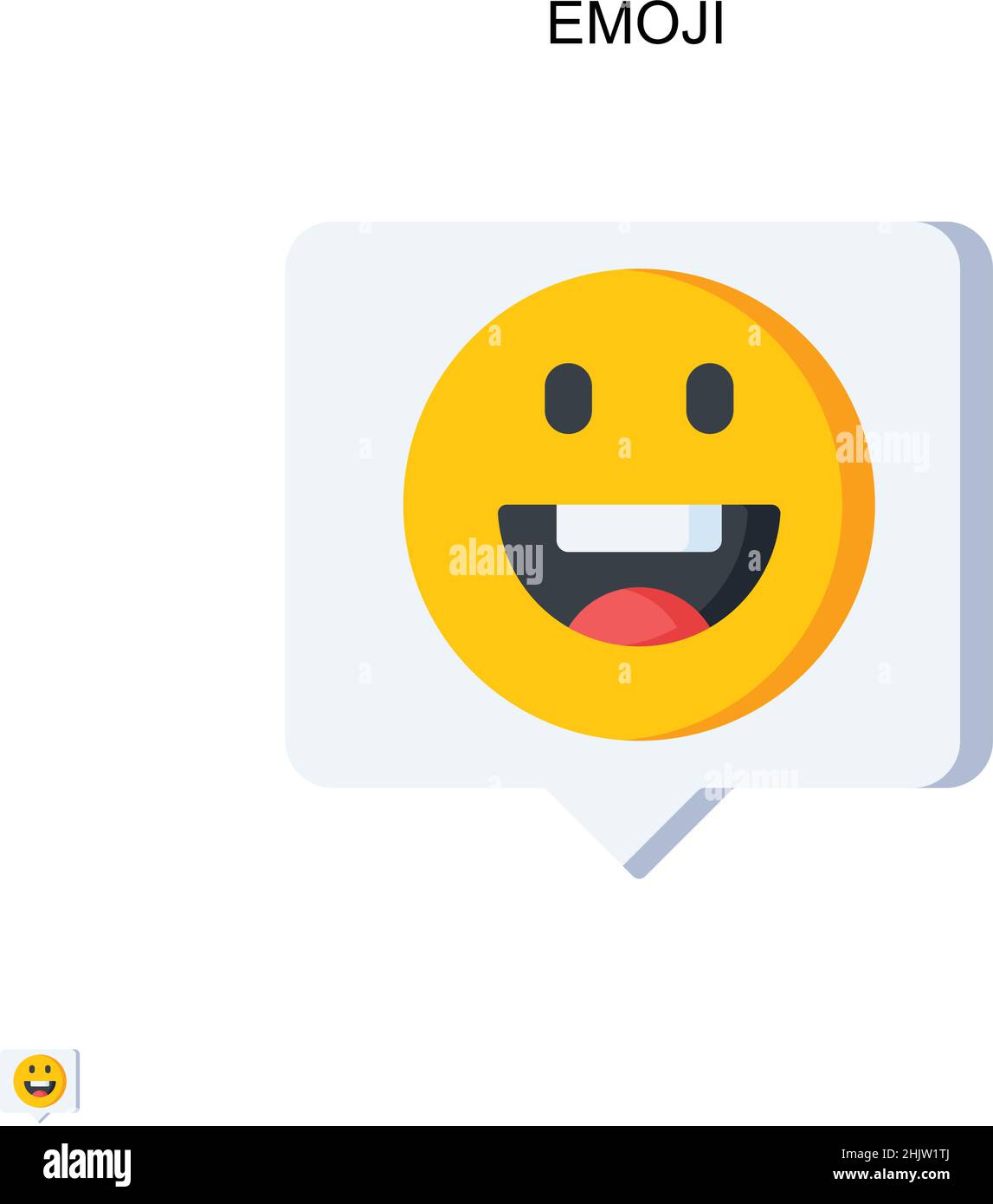 Emoji Simple vector icon. Illustration symbol design template for web mobile UI element. Stock Vector
