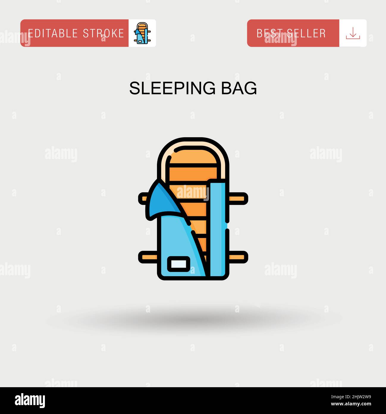 Sleeping bag Simple vector icon Stock Vector Image & Art Alamy