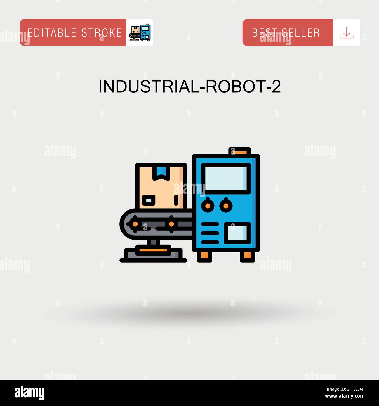 Industrial-robot-2 Simple vector icon. Stock Vector
