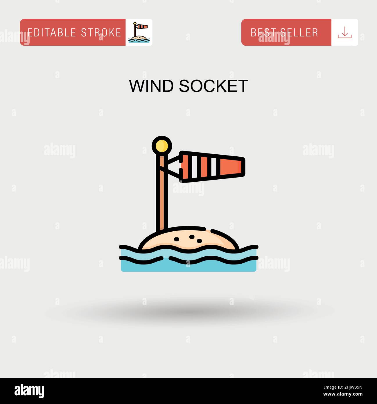 Wind socket Simple vector icon Stock Vector Image & Art - Alamy