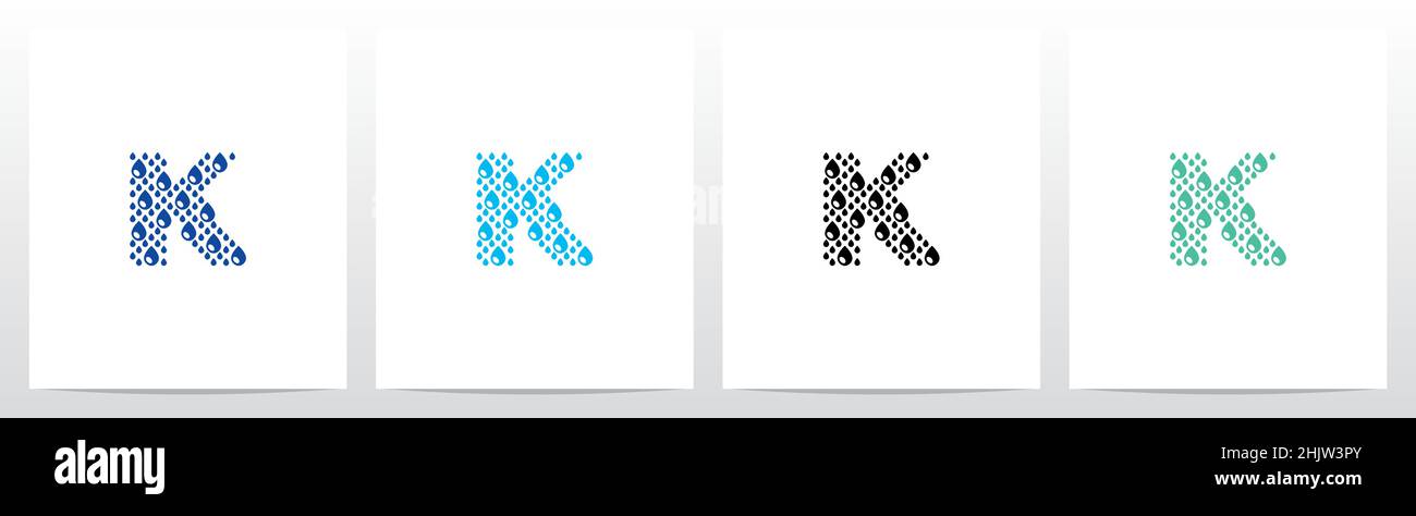 Water Drop Forming Letter Logo Design K Stock Vector Image & Art - Alamy