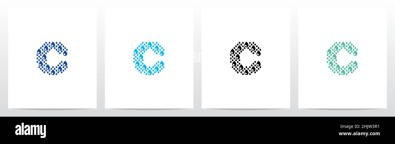 Water Drop Forming Letter Logo Design C Stock Vector Image & Art - Alamy
