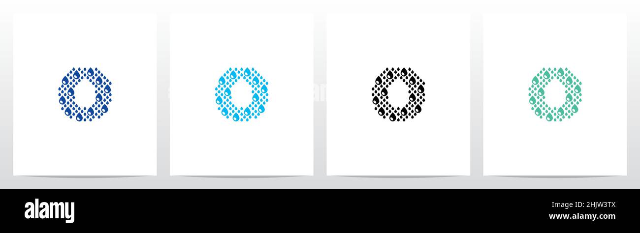 Water Drop Forming Letter Logo Design O Stock Vector Image & Art - Alamy