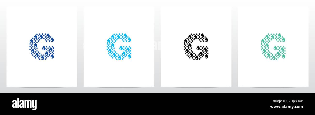 Water Drop Forming Letter Logo Design G Stock Vector Image & Art - Alamy