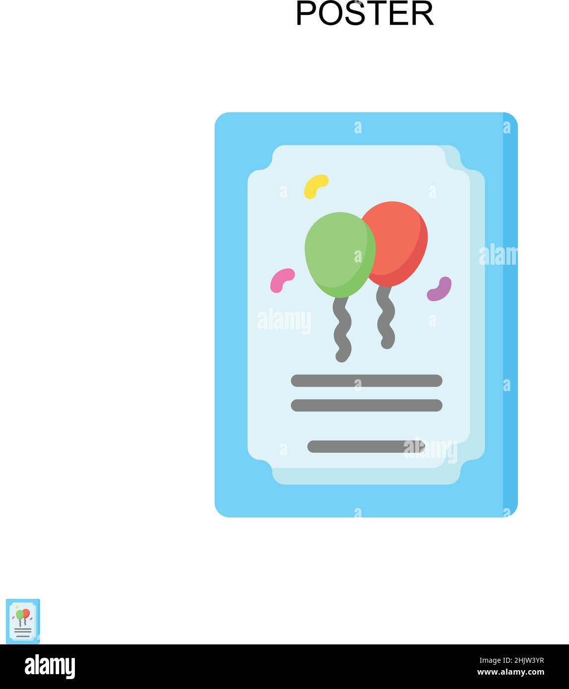 Poster Simple vector icon. Illustration symbol design template for web ...