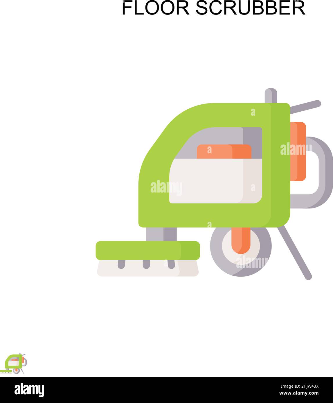 Floor scrubber Simple vector icon. Illustration symbol design template ...