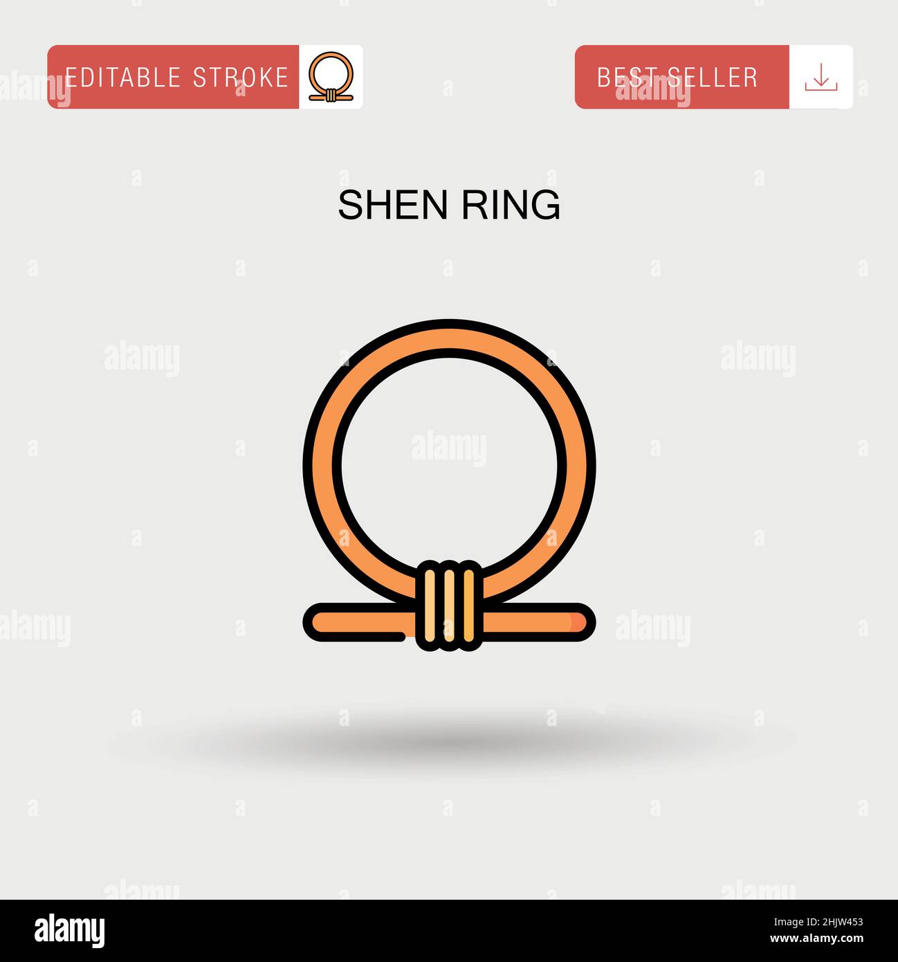 Shen ring Simple vector icon. Stock Vector