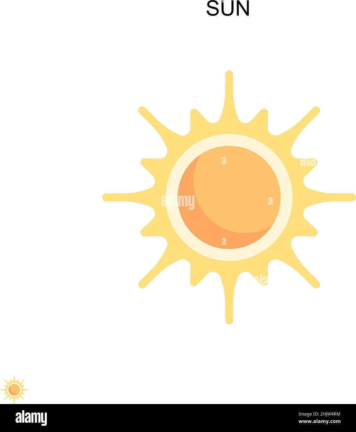 Sun Simple vector icon. Illustration symbol design template for web ...