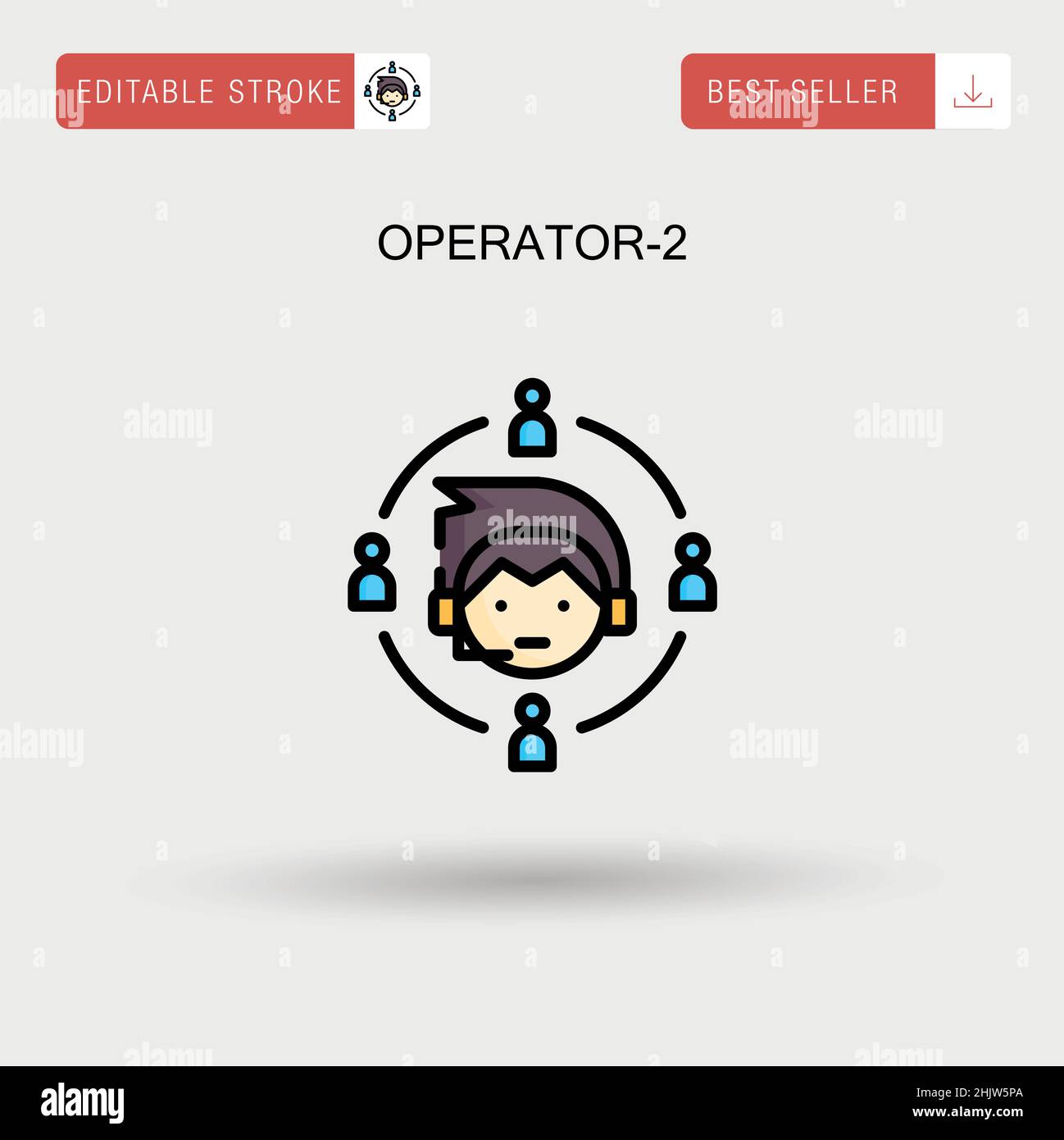 Operator-2 Simple vector icon Stock Vector Image & Art - Alamy