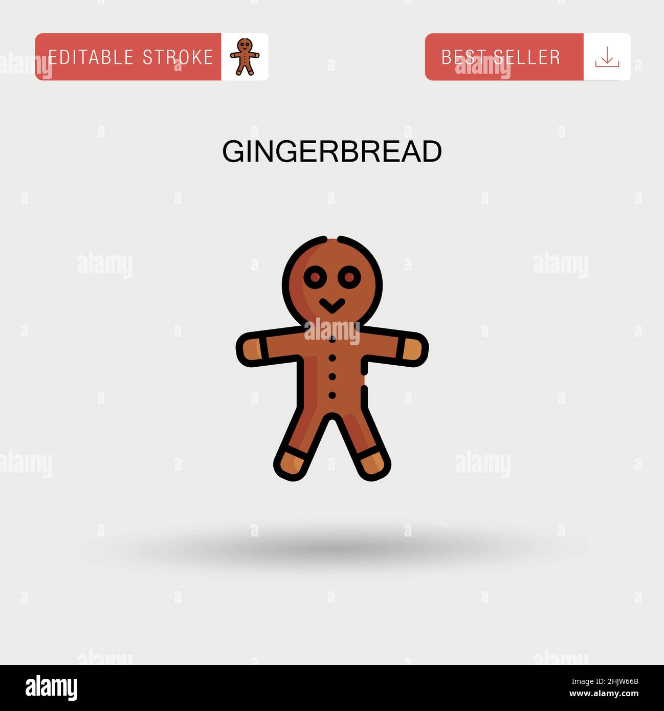Gingerbread man garland Stock Vector Images - Alamy
