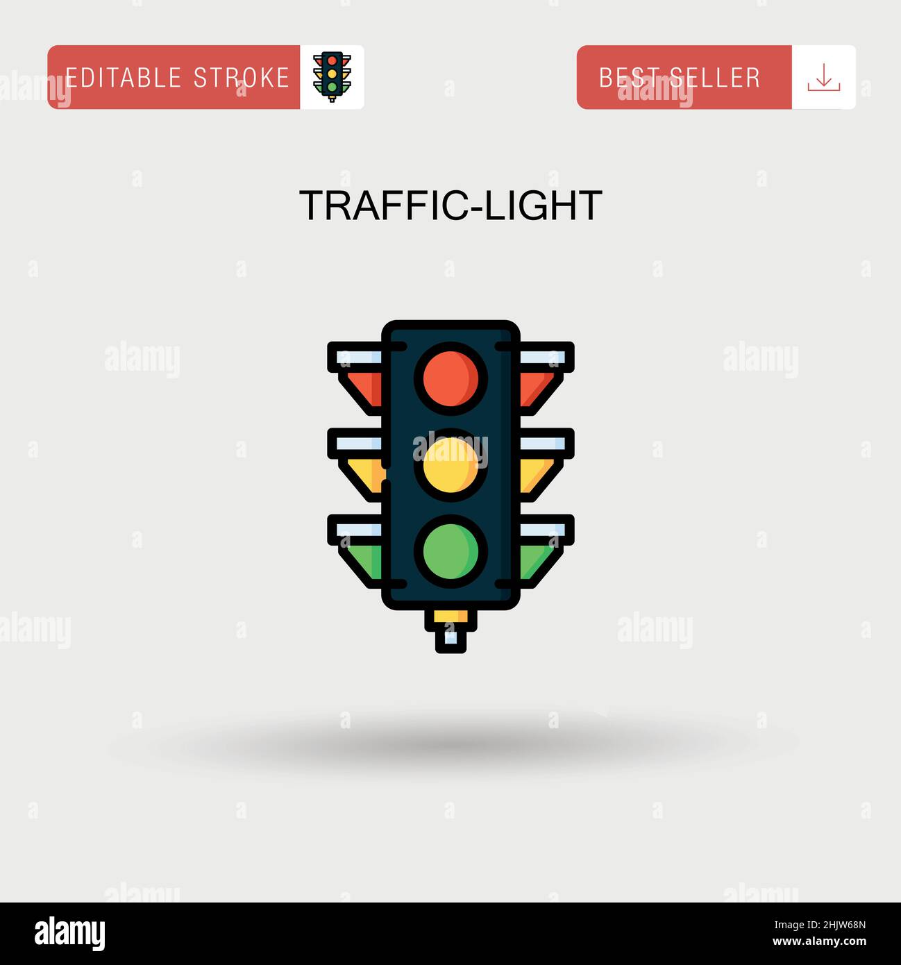 Traffic-light Simple vector icon Stock Vector Image & Art - Alamy