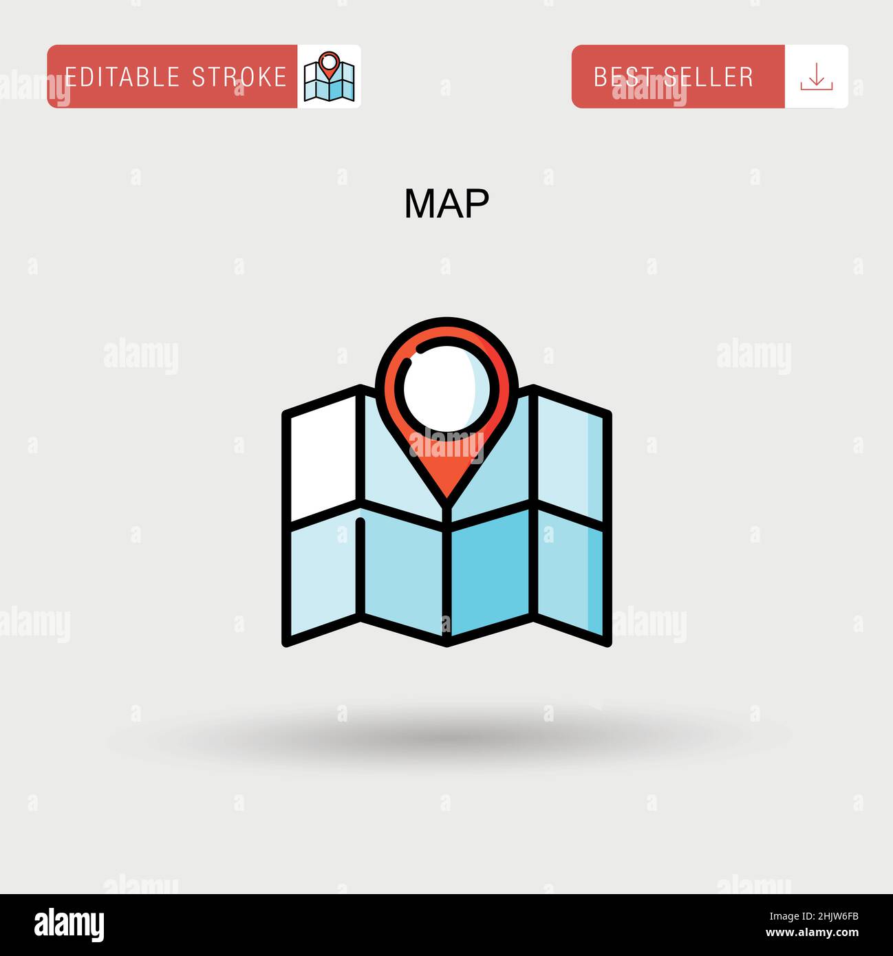 Map Simple vector icon Stock Vector Image & Art - Alamy
