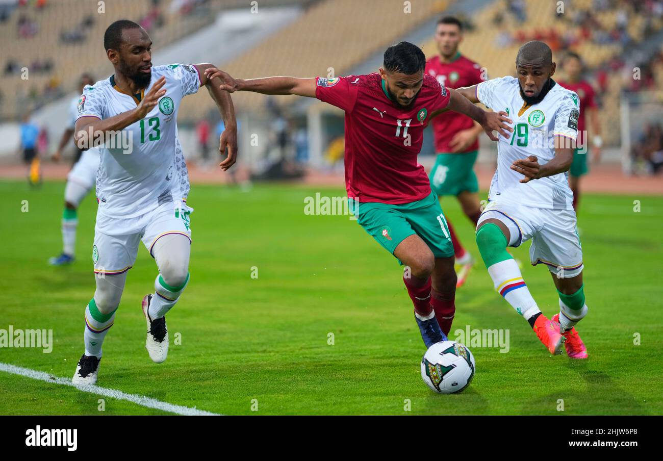 Yaoundé, Cameroon, January, 14, 2022: Sofiane Boufal of Morocco and