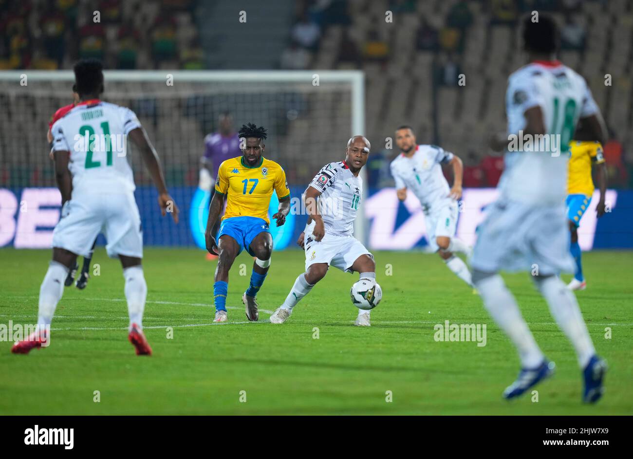 Yaoundé, Cameroon, January, 14, 2022: André Ayew of Ghana during Ghana vs Gabon- Africa Cup of Nations at Ahmadou Ahidjo Stadium. Kim Price/CSM. Stock Photo