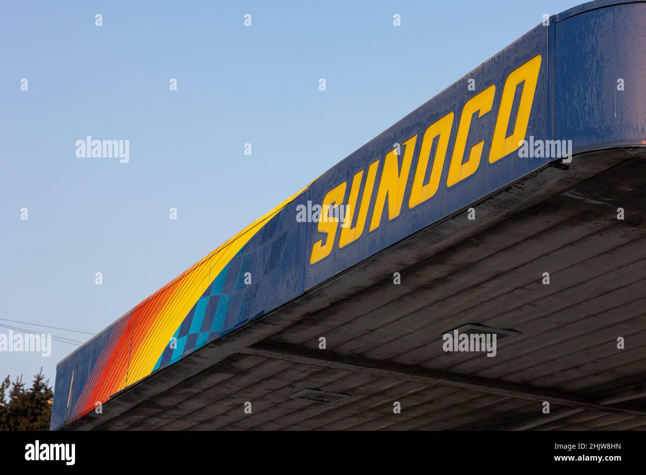Toledo, United States. 31st Jan, 2022. Sunoco Gas Station seen in