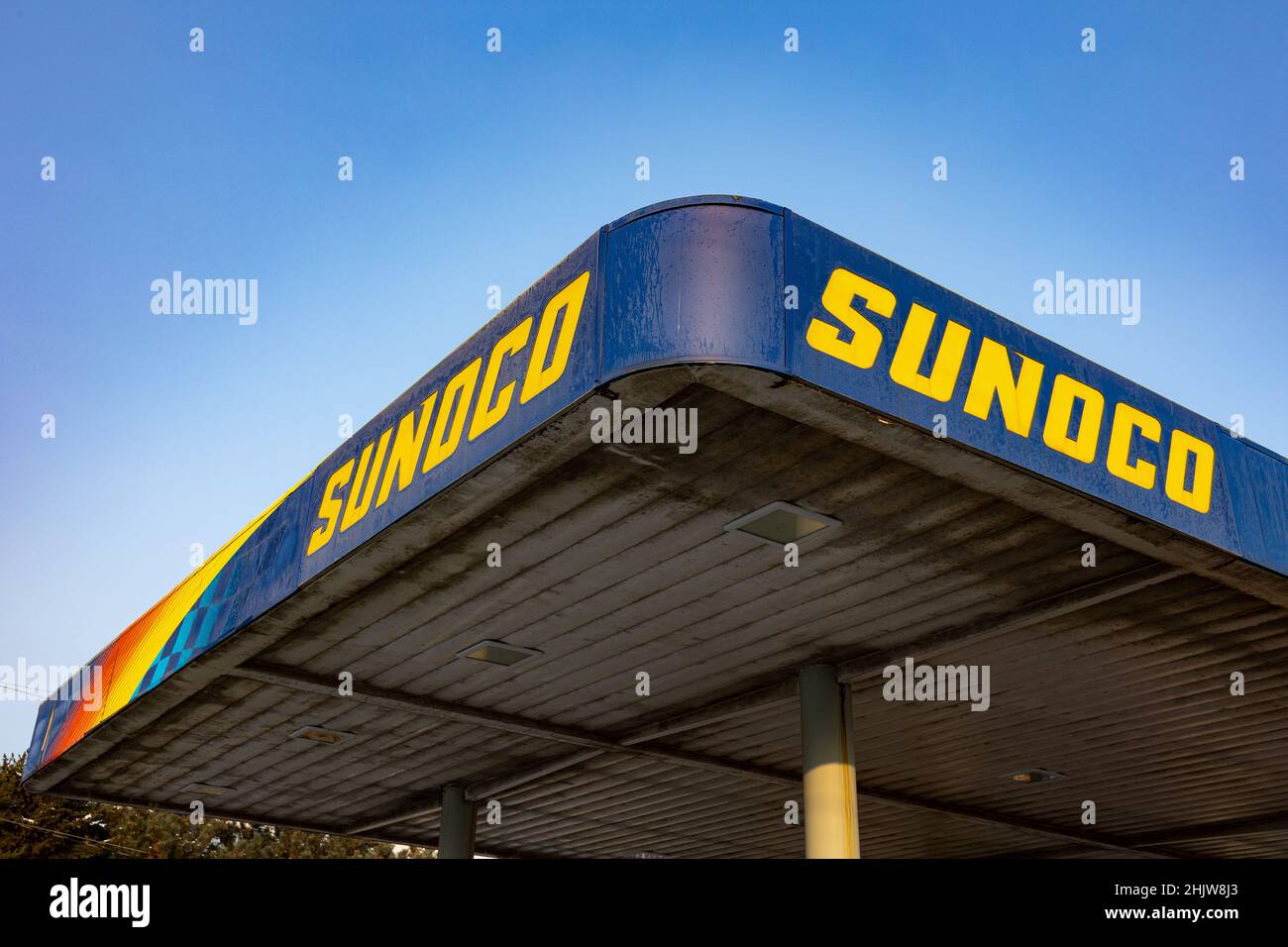 Toledo, United States. 31st Jan, 2022. Sunoco Gas Station seen in Toledo. Credit: SOPA Images Limited/Alamy Live News Stock Photo