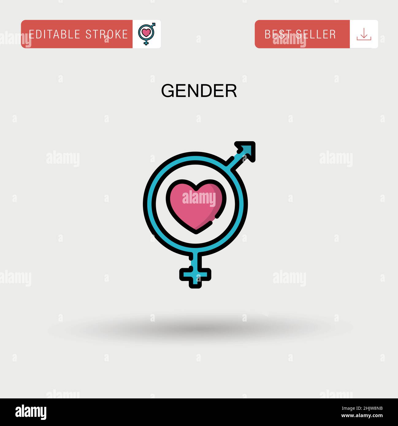 Gender Simple vector icon. Stock Vector
