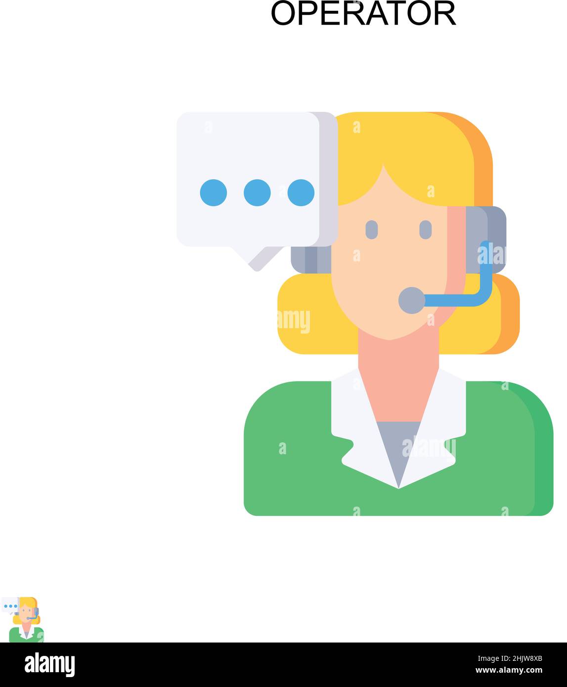 Operator Simple vector icon. Illustration symbol design template for ...