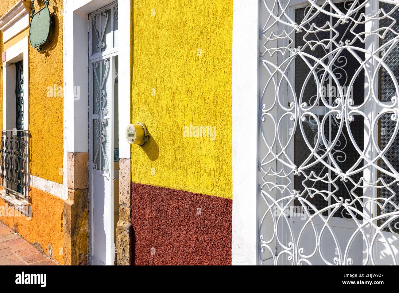 Morelia, Michoacan, colorful streets and colonial houses in Morelia