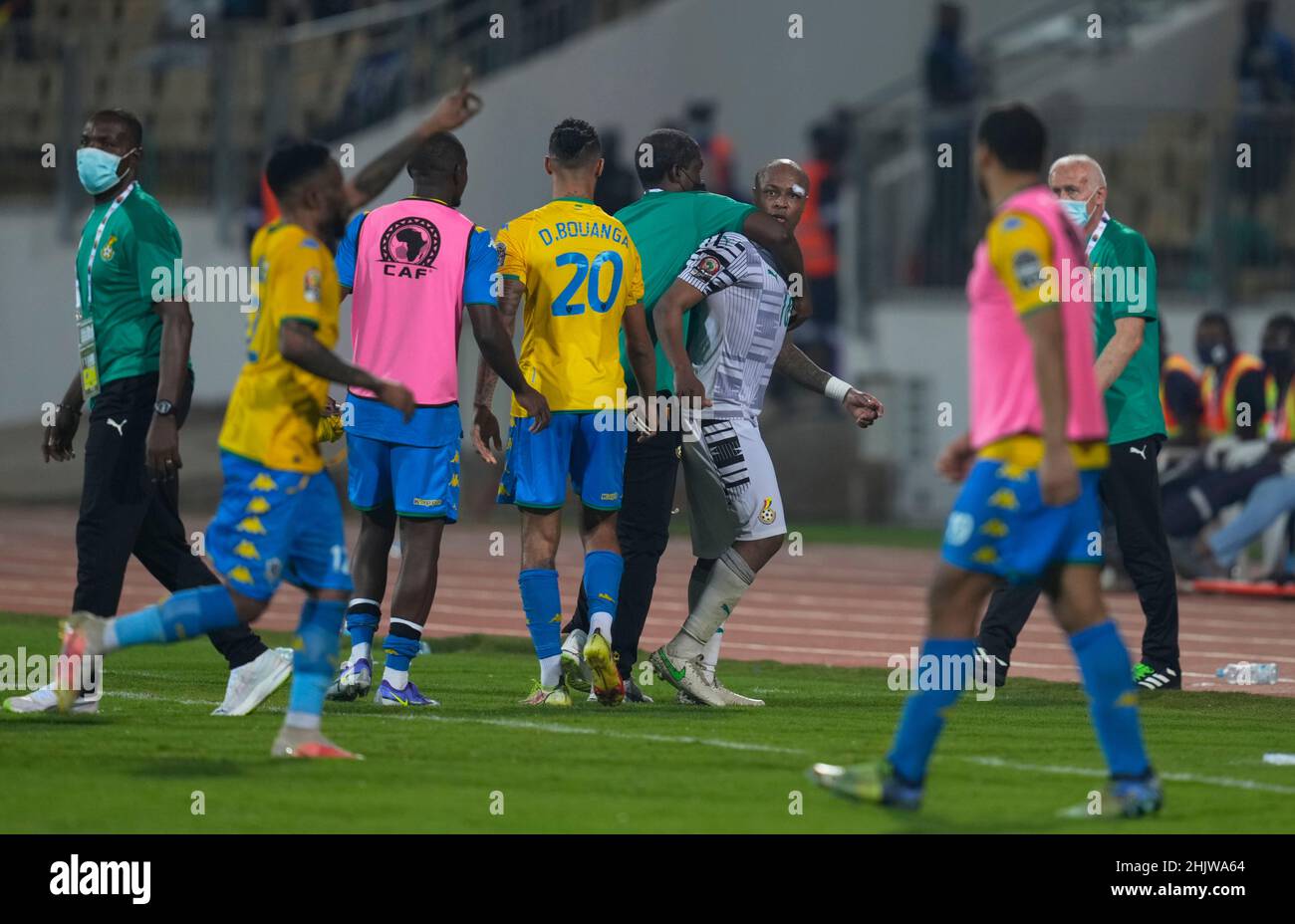 Yaoundé, Cameroon, January, 14, 2022: André Ayew of Ghana during Ghana vs Gabon - Africa Cup of Nations at Ahmadou Ahidjo Stadium. Kim Price/CSM. Stock Photo